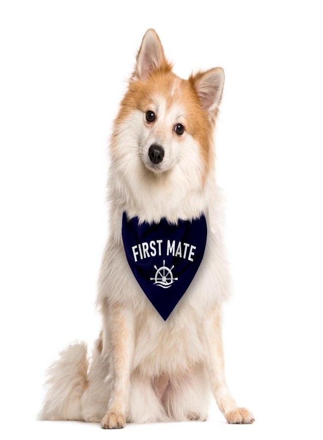 ZPPRJF First Mate Dog Bandana, Dark Blue Dog Bandana, Summer Bandanas for Dogs, Dog Boat, Funny Dog Bandana, Dog Bandana for Small Medium Large Dogs, Dog Triangle Scarf, Dog Boat Accessories (D15) - Image 2